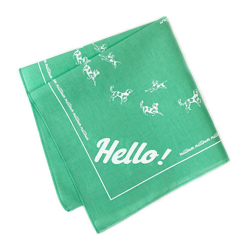 Milltown Brand - Multilingual 'Hello!' Dog Bandana - Mint - ShopFawU