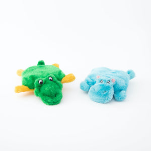 ZippyPaws Squeakie Pads - Hippo and Alligator - ShopFawU